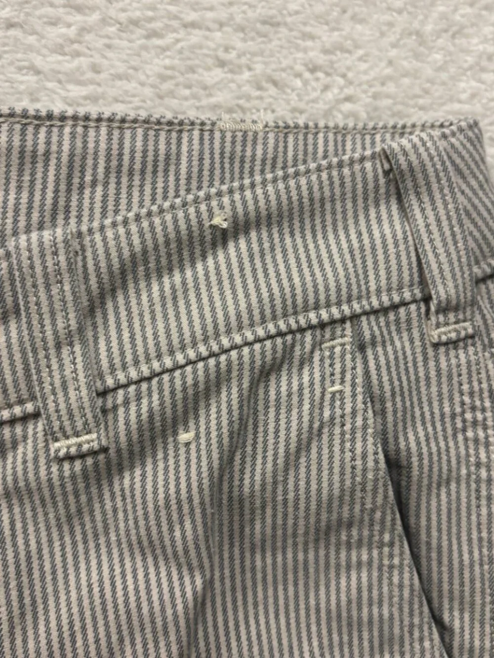 Abercrombie & Fitch Loose Carpenter Pants Mens 29x30 Striped Hickory Seersucker